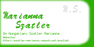 marianna szatler business card